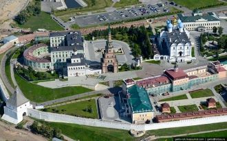 Вид на часть Казанского кремля и Башню С