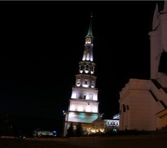 Ночная подсветка Башни Сююмбике.