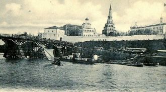 Река Казанка. Пристань и крепость. Год ф