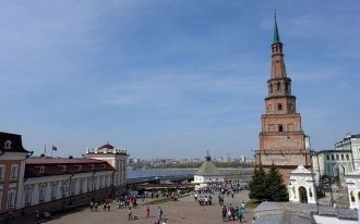 Башня Сююмбике пятиярусная — три уменьша