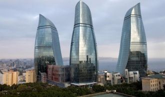 Flame Towers в Баку, высотой 182 метра, 