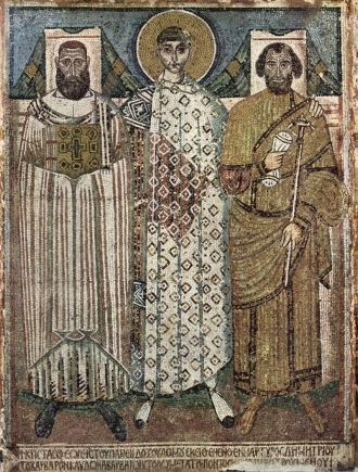 Мозаика «Святой Димитрий с ктиторами»