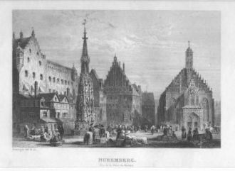 Рыночная площадь Нюрнберга, 1850