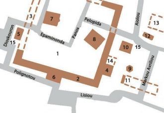 Карта-схема Римской агоры.