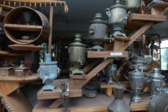 Коллекция самоваров в доме-музее Хецуриа