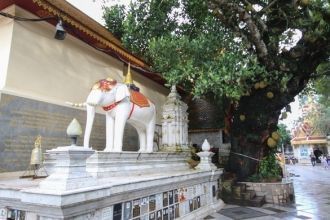 На территории храма располагается статуя