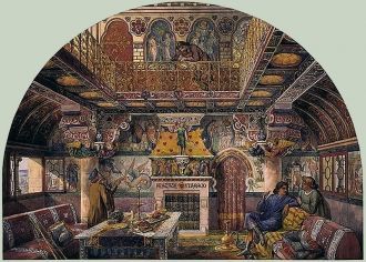 Эскиз интерьера летней курительной комна