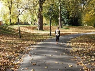 В парке установлены спортивные площадки 