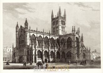 Старинное изображение Батского Аббатства