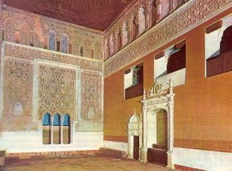 Старинное изображение внутренного убранс