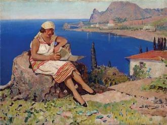 Вид на домик М. Волошина в Коктебеле. Ко