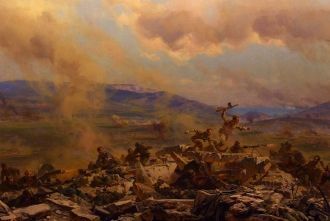 Фрагмент Диорамы. Пулемётчик Москаленко,