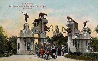 Вход в зоопарк Гагенбека, начало ХХ века