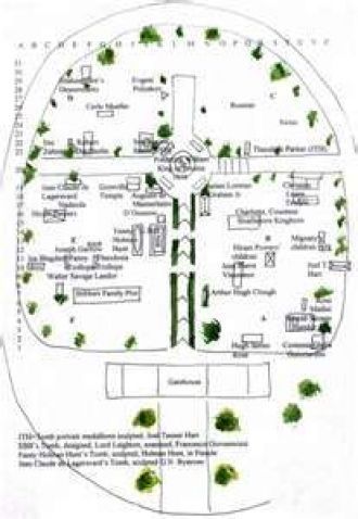 Карта Хайгейтского кладбища