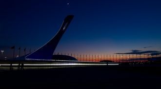 Поющий фонтан в Олимпийском парке Сочи н