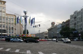 Вид на Крещатик с Европейской площади