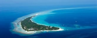 Банановый риф Мальдив, вид сверху