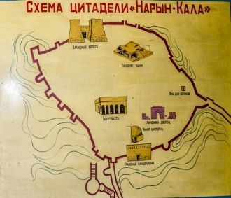 Схема цитадели “Нарын-кала”