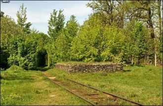 Железная дорога, соединяет деревню Клева