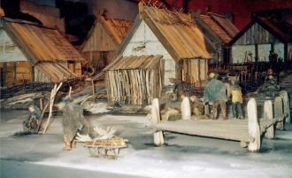 Бирка. Музей викингов. Модель поселения.