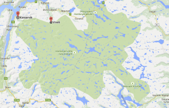 Карта национального парка Хардангервидда