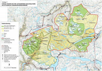 Национальный парк Йотунхеймен, карта