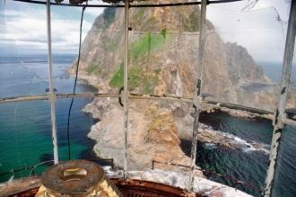 Вид из маяка на мыс Анива.