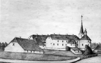 Этот замок был возведен в 1301 году по и