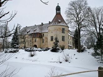 Замок Яунпилс зимой