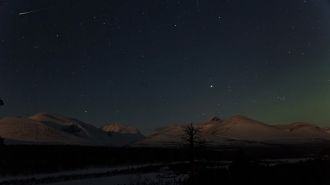 Национальный парк Рондане ночью.