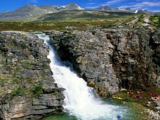 Водопад в национальном парке Рондане.