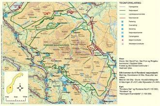 Карта национального парка Ронданде.