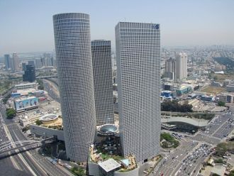 Центр Азриэли с высоты птичьего полета.