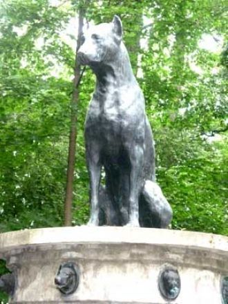 Со временем памятник собаке Павлова полу