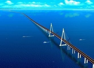 Мост соединяет города Шанхай и Нинбо.