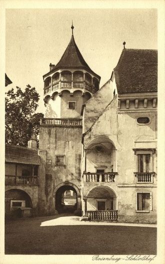 Замок Розенбург на старой фотографии