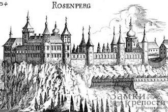 Замок Розенбург в далеком прошлом. Гравю