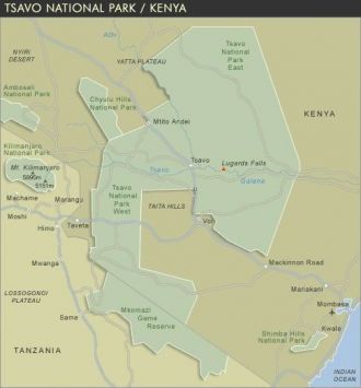 Карта Кении