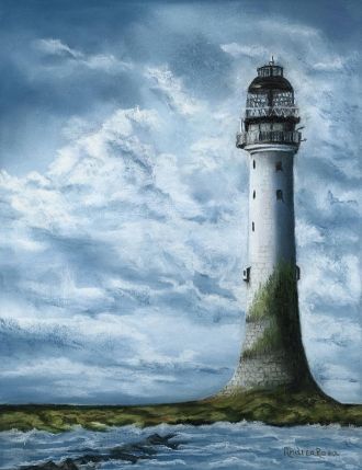 Маяк Белл-Рок. Картина Andrea Rosa.