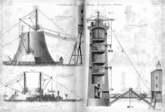 План-схема строительства Маяка Белл-Рок.
