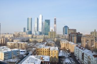 Москва-Сити зимой