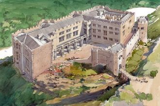 Вид Берри Померой замка в период его рас