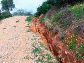 Олинфос — дорога к раскопкам.