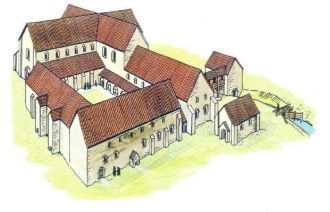 Старинное изображение аббатства Эбельхол