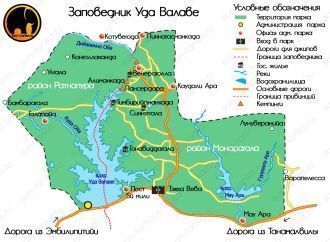 Карта-схема национального парка Удавалав