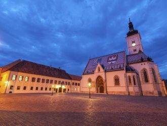 Церковь Святого Марка ночью.