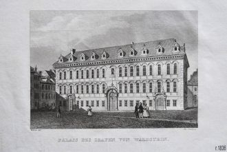 Вальдштейнский дворец. Литография. 1836 