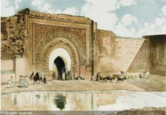 Старое фото ворот Баб Агнау.