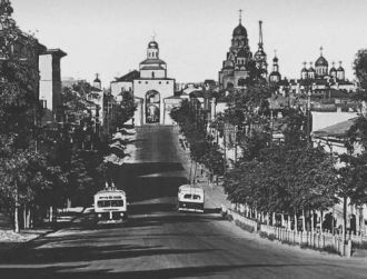 Золотые ворота, советское время. Строите