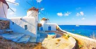 Ветряные мельницы острова Миконос.